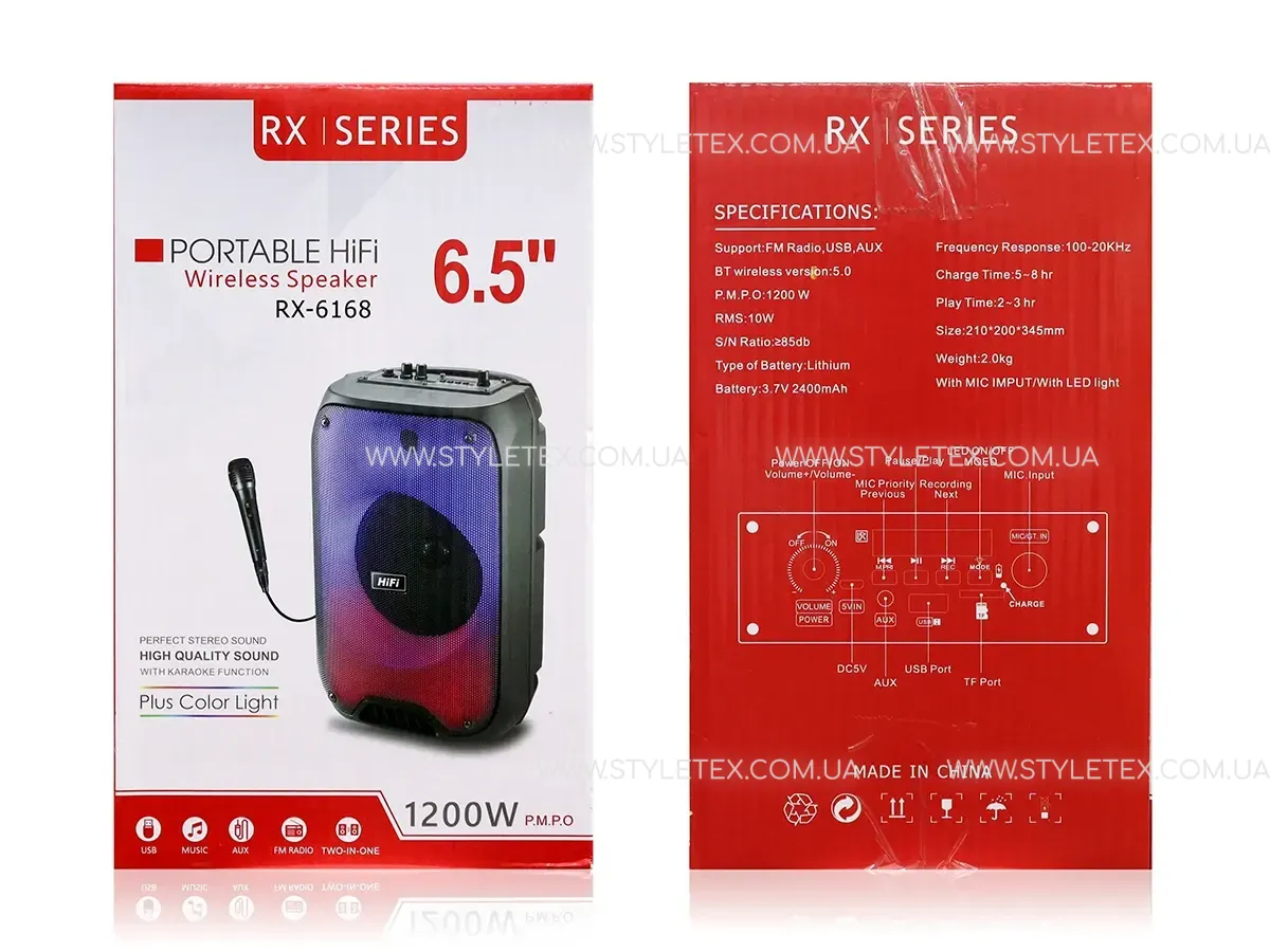 Колонка музична портативна Bluetooth RX-6168