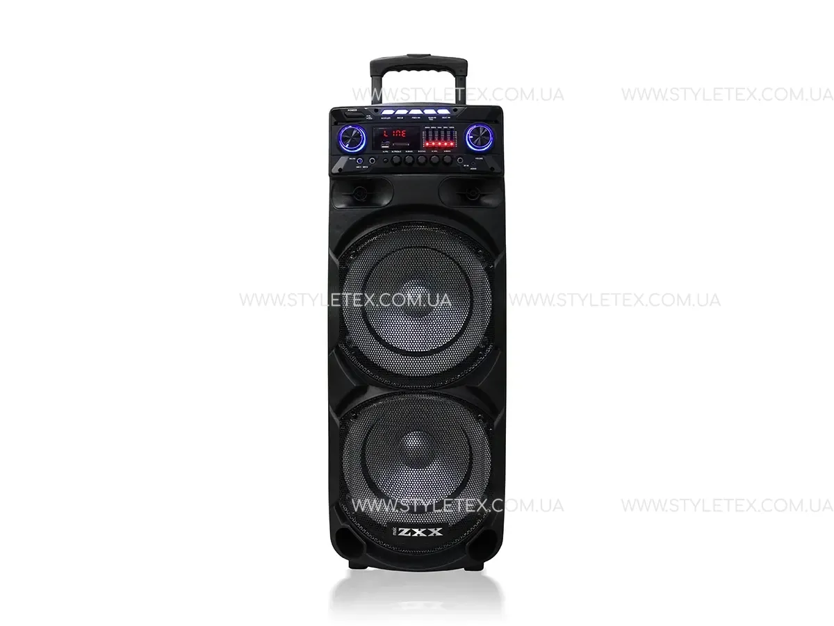 4293771492_akusticheskaya-perenosnaya-kolonka.webp Акустична переносна колонка ZXX-9292 60Вт 2х10" 72х43х34см USB/TWS/TF/SD/REC/LED/EQ/FM/BT/2MIC/ДК