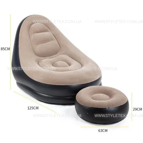 Надувне крісло з пуфом-підставкою для ніг AIR SOFA - НФ-00008783