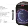 Акустична переносна колонка ZXX-5502 800Вт 8" 36х28х27 см USB/TWS/TF/LED/EQ/FM/BT/MIC/ДК