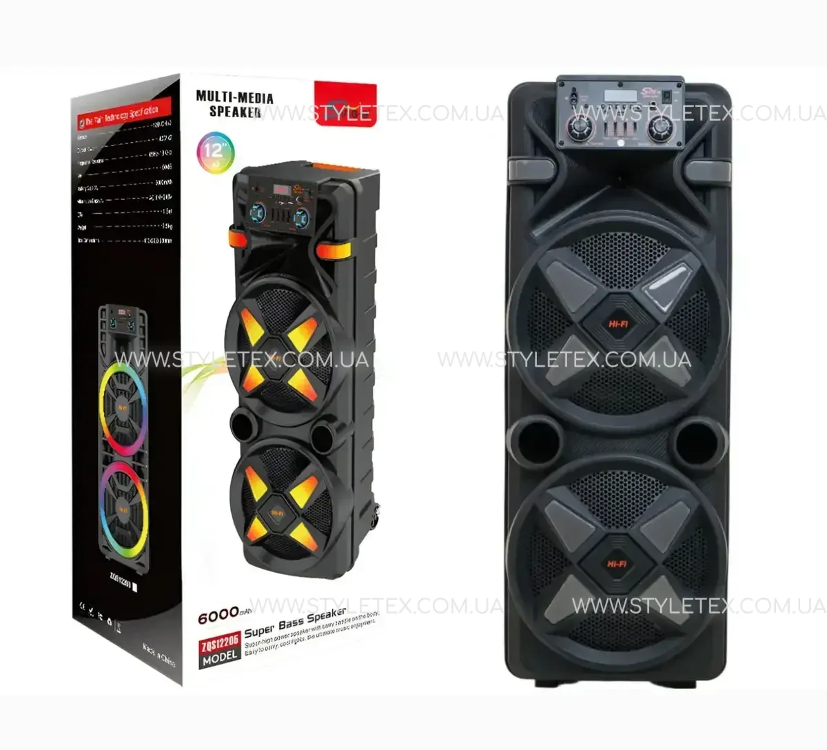 Колонка музична портативна Bluetooth ZQS-12203