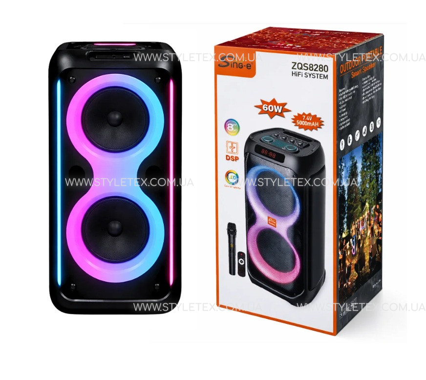Колонка музична портативна Bluetooth ZQS8280