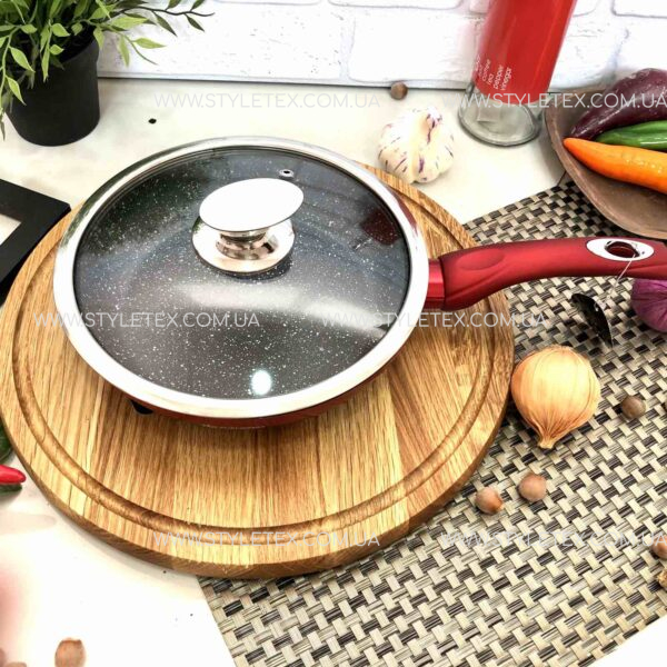ab2499272487ef9ebd01582e4c01230e Сковорода з кришкою 20 см, 22 см, 24 см, 26 см, 28 см з мармуровим покриттям Edenberg EB-3336