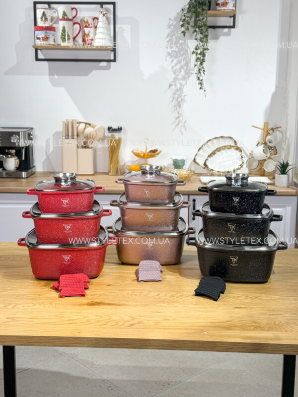IMG_9063 Набір каструль із мармуровим антипригарним покриттям Top Kitchen TК-00025