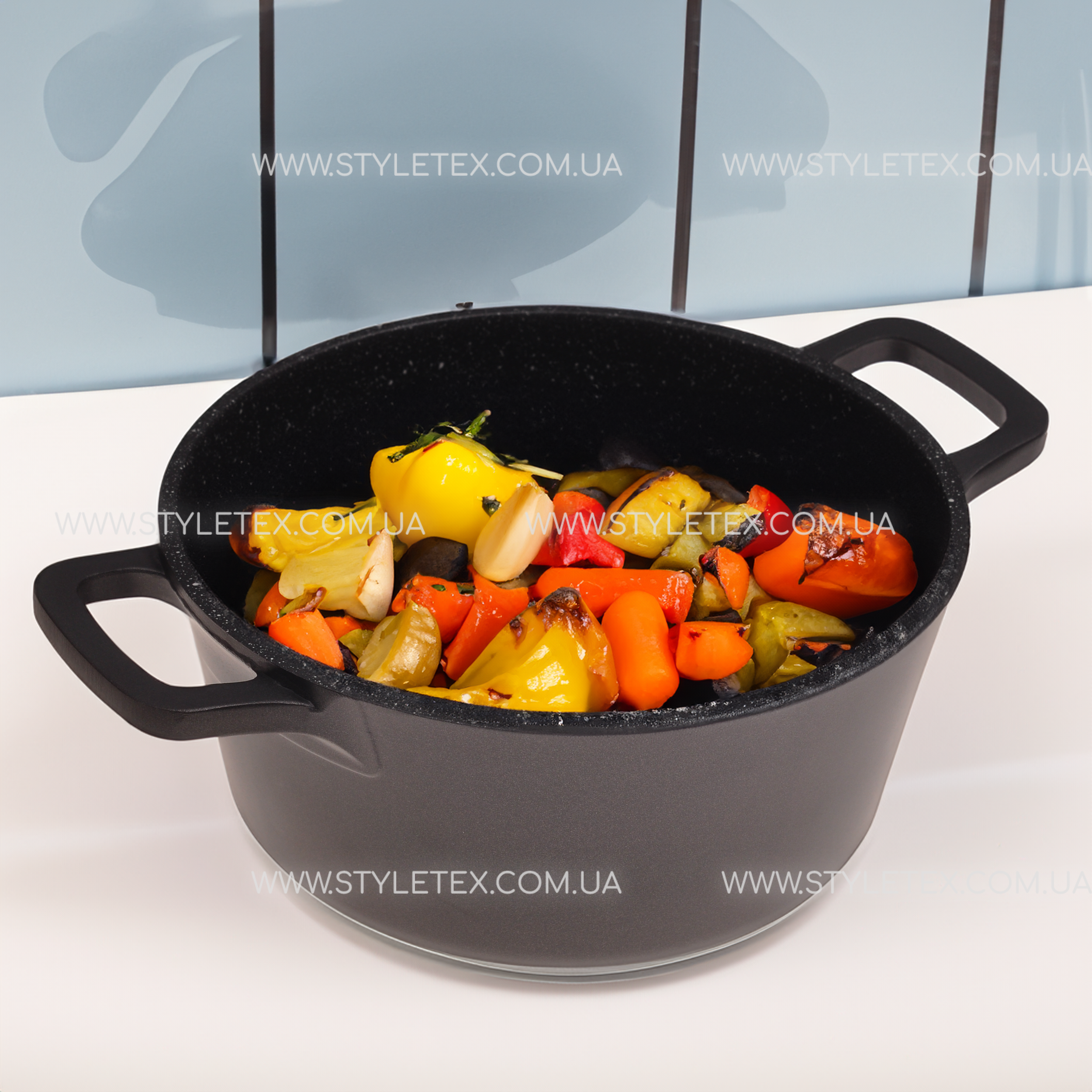Каструля з антипригарним покриттям з кришкою Kamille KM-4460