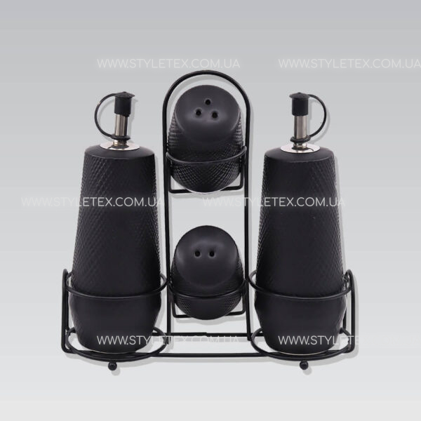 MR-20001-04S-a Набір ємностей для спецій "Black" Maestro MR-20001-04S