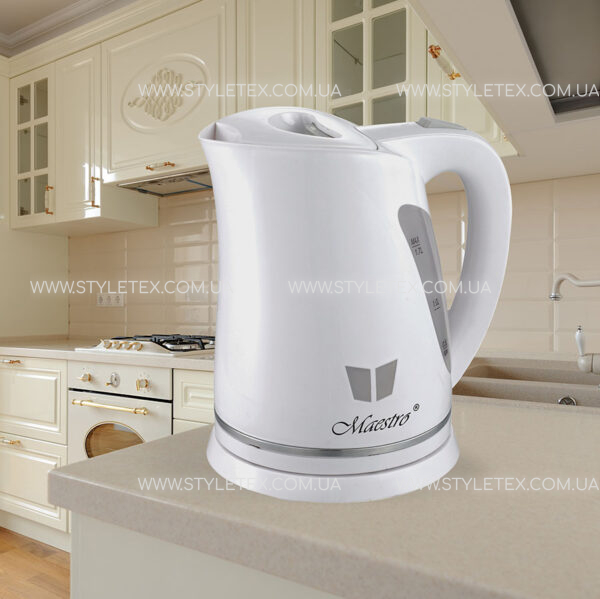 Classic cream colored kitchen closeup Електрочайник 1.7 л Maestro MR-038