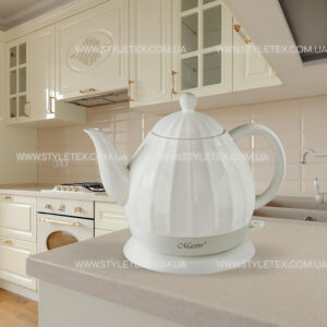 Classic cream colored kitchen closeup Керамічний електрочайник 1.2 л Maestro MR-070