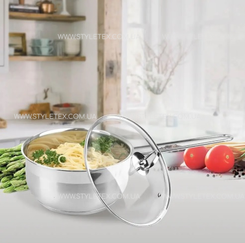 Ківш з кришкою 1.4 л  Maestro MR-3508-16S