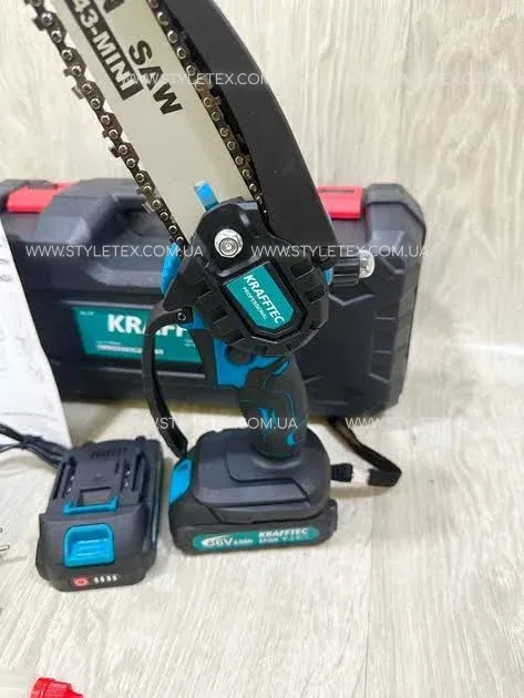 Акумуляторна ланцюгова пилка з індикатором масла Chain Saw 6'' KRAFFTEC - НФ-00008827