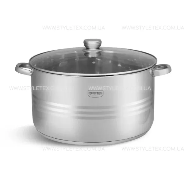 shopping Велика каструля з нержавіючої сталі з кришкою Edenberg EB-3024