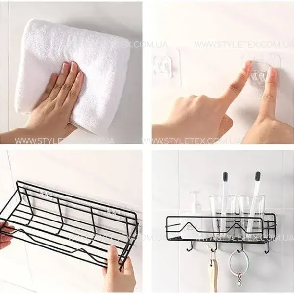 shopping Настінна полиця з крючками Stenson TD01331